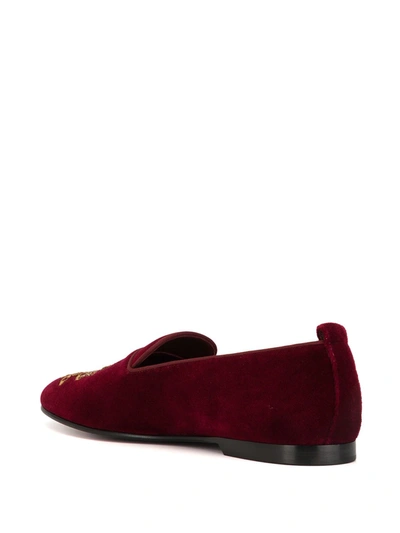 Shop Dolce & Gabbana Vaticano Slippers In Red