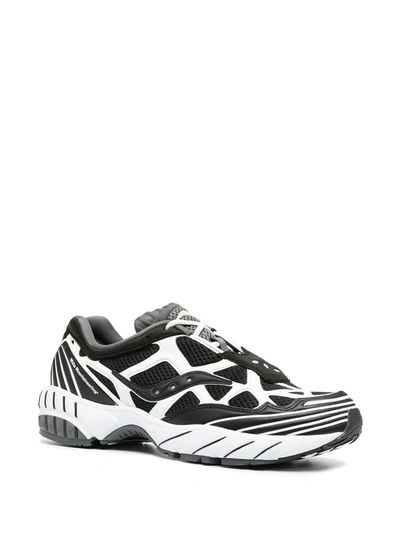 Saucony White Mountaineering Grid Web Sneakers In Black