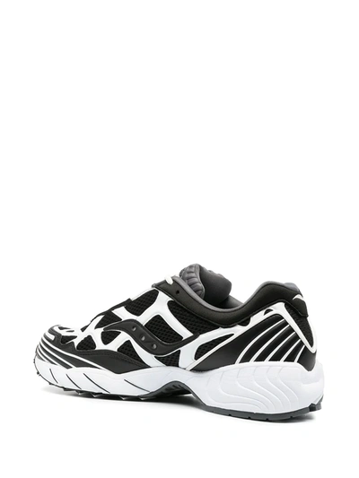 Saucony White Mountaineering Grid Web Sneakers In Black