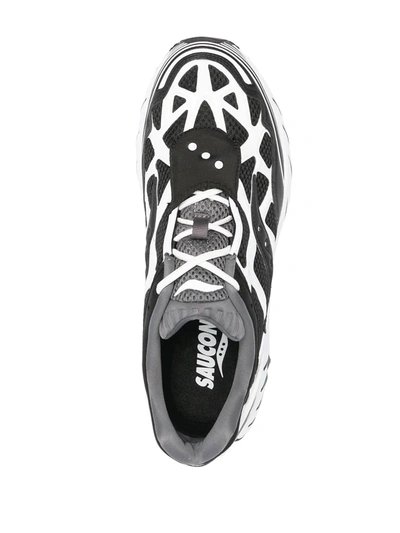 Saucony White Mountaineering Grid Web Sneakers In Black