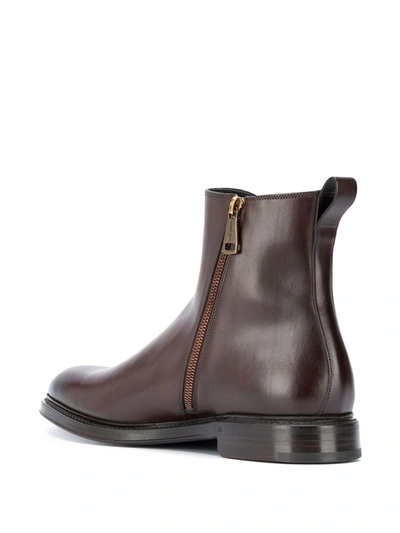 Shop Dolce & Gabbana Chelsea Ankle Boots In Brown