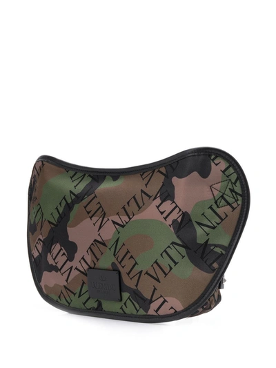 Shop Valentino Vltn Camouflage Belt Bag In Green