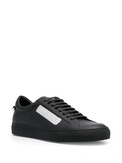 Shop Givenchy Logo-print Leather Sneakers In Black