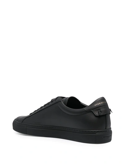 Shop Givenchy Logo-print Leather Sneakers In Black