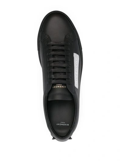 Shop Givenchy Logo-print Leather Sneakers In Black