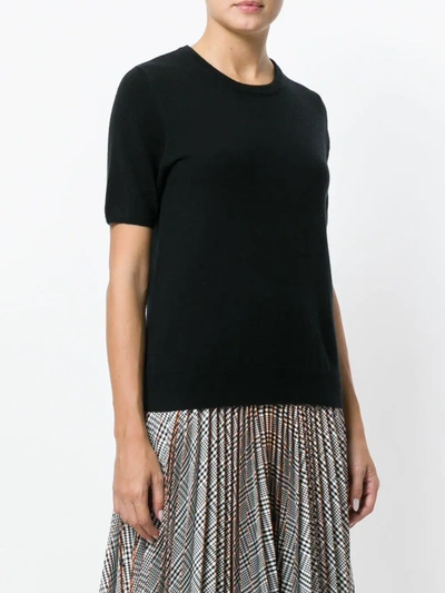 N•peal Round Neck Knitted T Shirt In Black