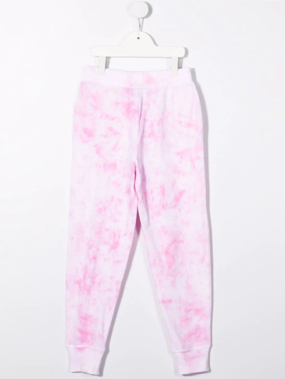 Shop Ralph Lauren Tie-dye Print Trousers In Pink