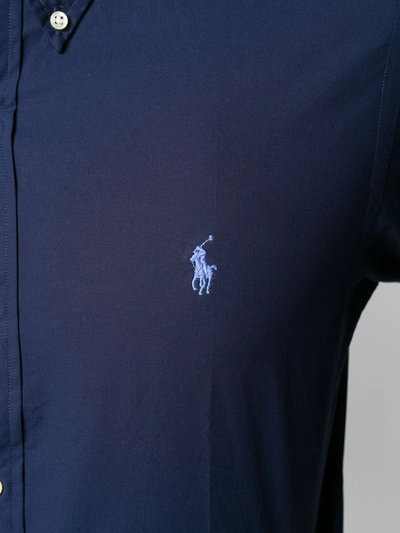 Shop Polo Ralph Lauren Poplin Shirt In Blue