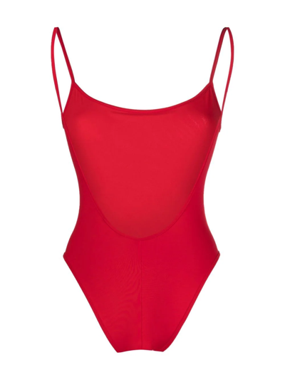 Shop Manokhi Scoop-neck Swimsuit In Rot