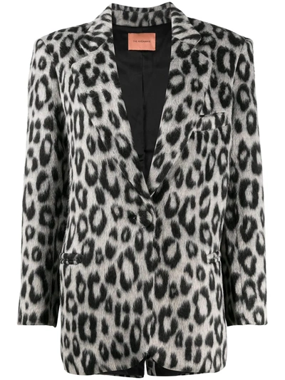 Shop Andamane Emily Snow Leopard Blazer In Grey