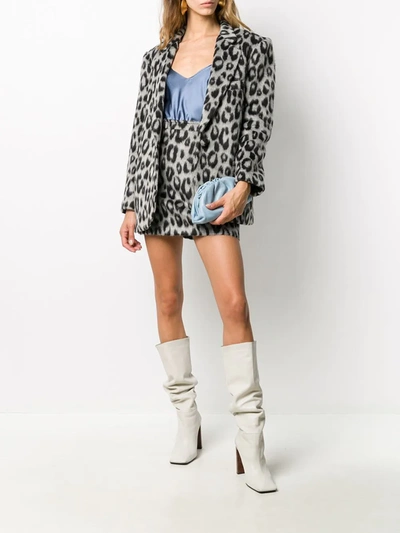 Shop Andamane Emily Snow Leopard Blazer In Grey