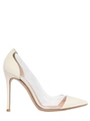 Gianvito Rossi White Patent Plexi 85 Heels In White