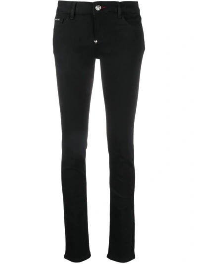 Shop Philipp Plein Basic Slim-fit Jeans In Black