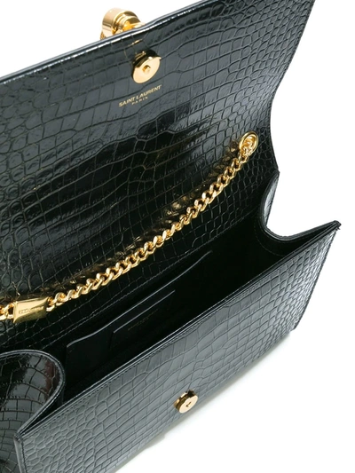 Shop Saint Laurent Medium Monogram Kate Shoulder Bag In Black