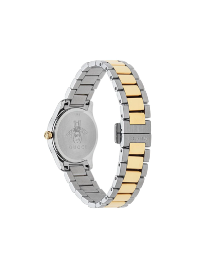 Shop Gucci G-timeless 27mm In Metallic