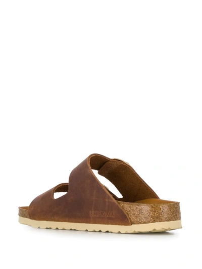 Shop Birkenstock Arizona Buckled Sandals In Brown