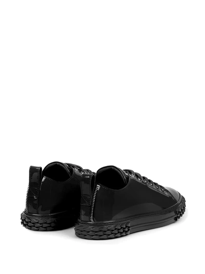 Shop Giuseppe Zanotti Patent Leather Sneakers In Black