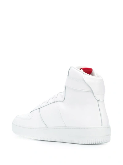 Shop 424 Perforated Hi-top Sneakers In White