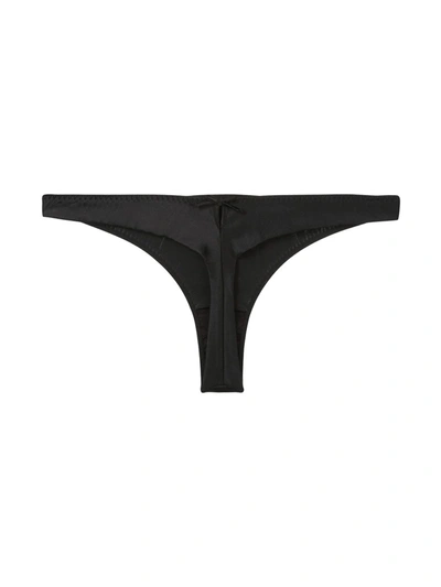 Fleur Du Mal Jersey Thong In Black
