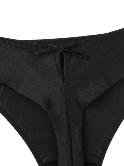 Fleur Du Mal Jersey Thong In Black