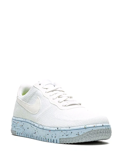 Nike Air Force 1 Crater Flyknit Move To Zero Sneakers In Gray-grey In White