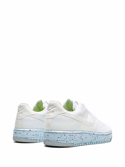 Nike Air Force 1 Crater Flyknit Move To Zero Sneakers In Gray-grey In White
