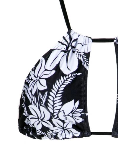 Shop Amir Slama Floral Print Bikini Set In Preto