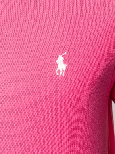 Shop Polo Ralph Lauren Embroidered Logo Polo Shirt In Pink