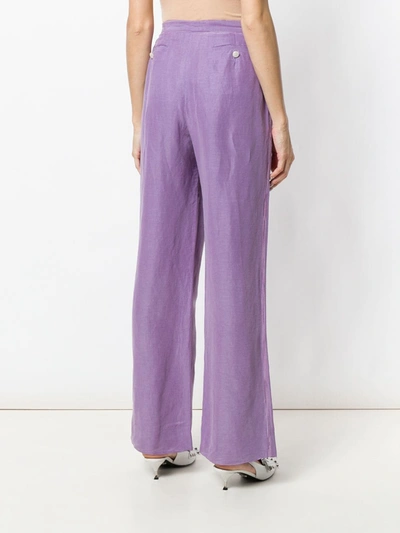 Pre-owned Emanuel Ungaro Vintage Wide Leg Trousers In Purple