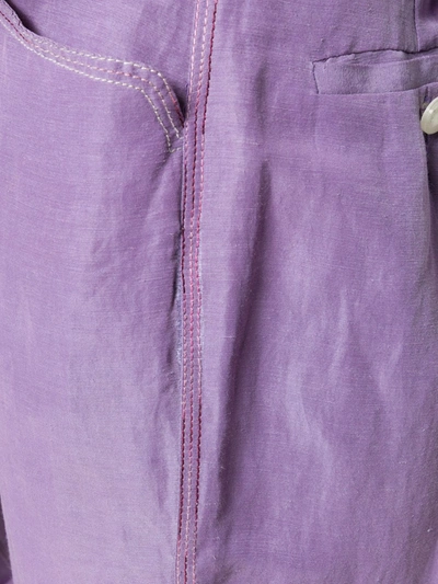 Pre-owned Emanuel Ungaro Vintage Wide Leg Trousers In Purple