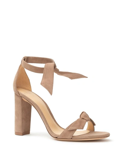 Alexandre Birman Clarita Bow-embellished Leather Sandals In Neutrals