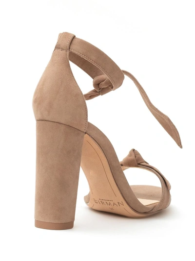 Alexandre Birman Clarita Bow-embellished Leather Sandals In Neutrals