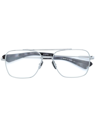 Shop Dita Eyewear Flight Seven Pilot-frame Glasses In Metallic