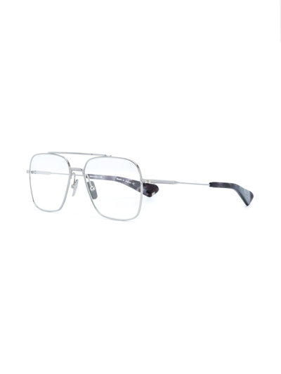 Shop Dita Eyewear Flight Seven Pilot-frame Glasses In Metallic
