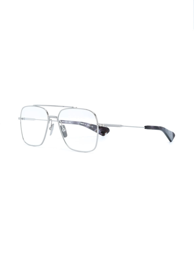 Dita Eyewear Flight Seven Aviator Frame Glasses In Metallic