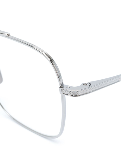 Shop Dita Eyewear Flight Seven Pilot-frame Glasses In Metallic