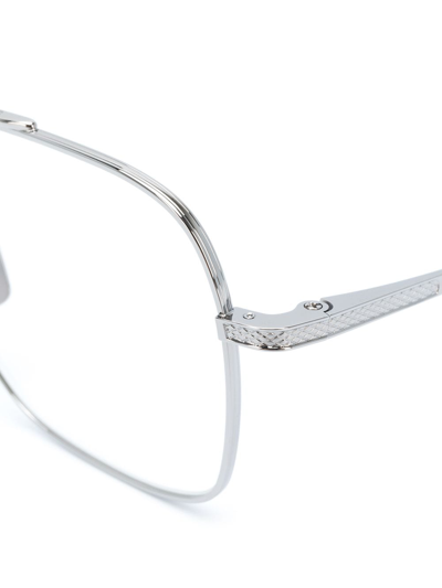 Dita Eyewear Flight Seven Aviator Frame Glasses In Metallic