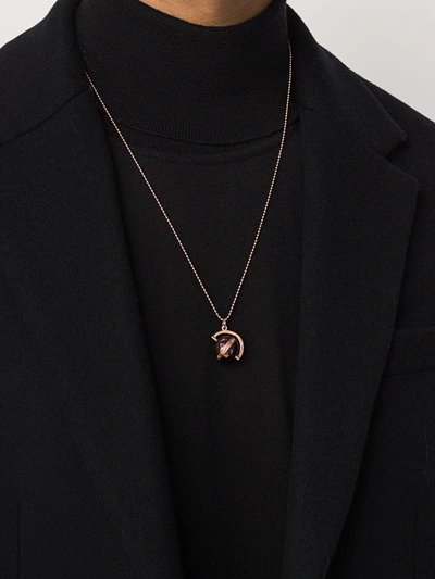Shop True Rocks Globe Pendant Necklace In Pink
