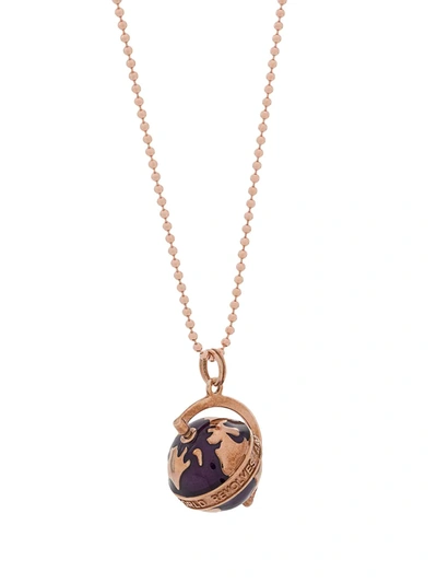 Shop True Rocks Globe Pendant Necklace In Pink
