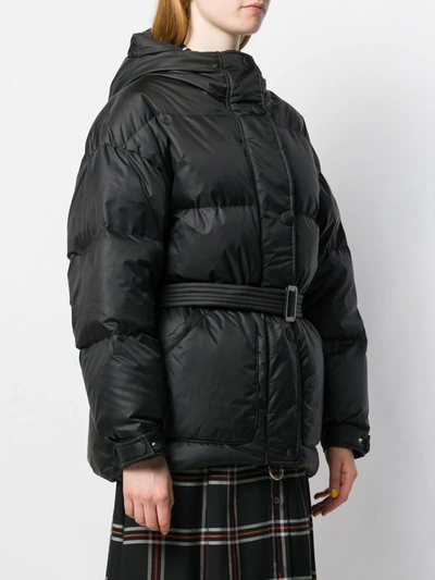 Shop Ienki Ienki Michlin Belted Puffer Jacket In Black