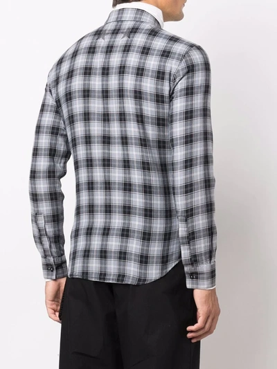 Pre-owned Givenchy 2000s Check-print Shirt In Black