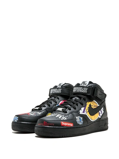 Shop Nike X Supreme X Nba Air Force 1 Mid '07 Sneakers In Black