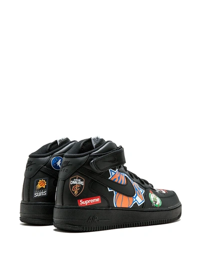 Shop Nike X Supreme X Nba Air Force 1 Mid '07 Sneakers In Black