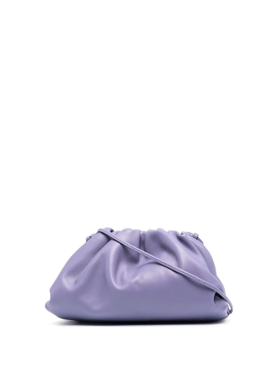 Shop Bottega Veneta The Mini Pouch Leather Bag In Purple