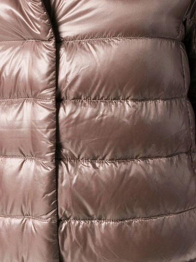 Shop Herno 3/4 Sleeve Puffer Jacket In Pink