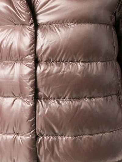 Herno Three-quarter Sleeve Puffer Jacket In Pink