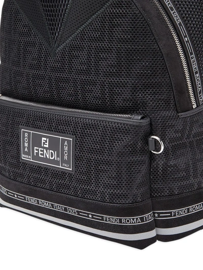 Shop Fendi Large Ff Motif Backpack In Black