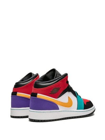 Shop Jordan Air  1 Mid "multicolor" Sneakers In Black