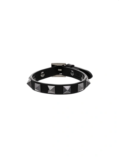 Valentino Garavani Black Rockstud Bracelet | ModeSens