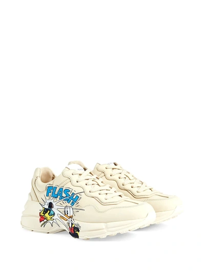 Shop Gucci X Disney Rhyton Sneakers In Neutrals ,neutral